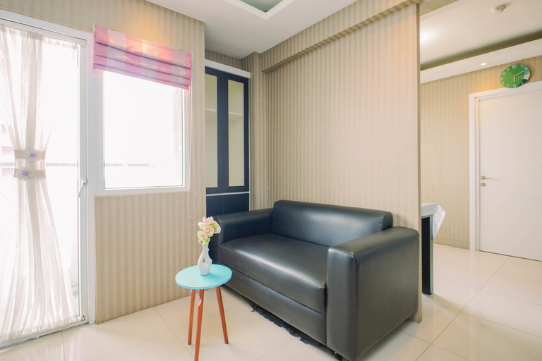 Living Room 3, Smart Value Combined 2BR at Apartment Green Pramuka City By Travelio, Jakarta Pusat