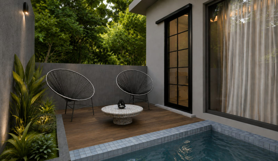 Swimming Pool 3, Guru Giri Family Studio with Private Pool Villa Yogyakarta, Bantul