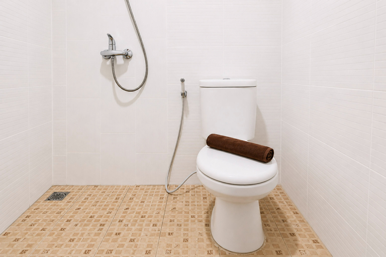 Bathroom 3, Minimalist Spacious 2BR at Apartment Royal Makassar By Travelio, Makassar