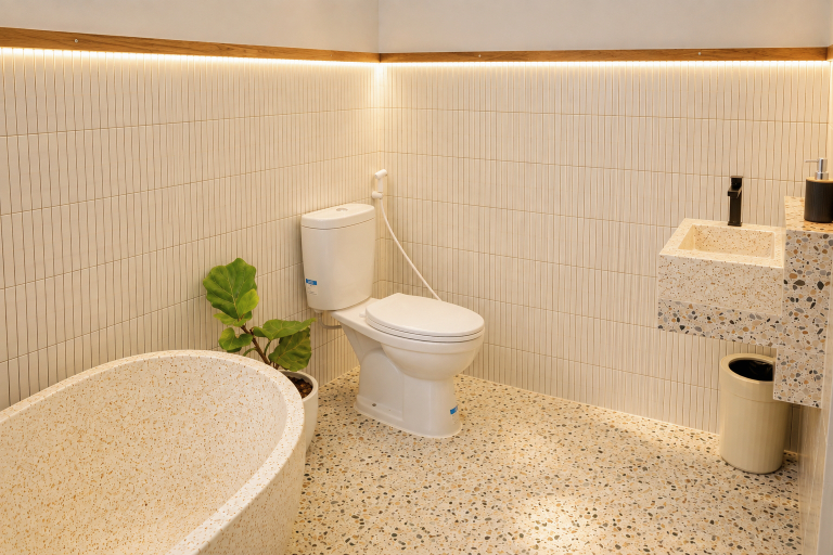 Bathroom 5, Putih Kaca Villa with Private Pool, Sleman