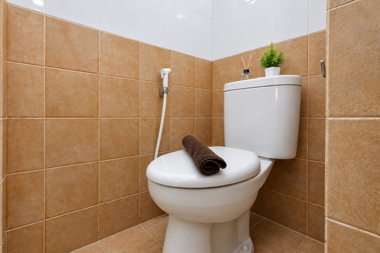 Bathroom 2, Comfortable Neat 2BR at Apartment Green Pramuka City By Travelio, Jakarta Pusat