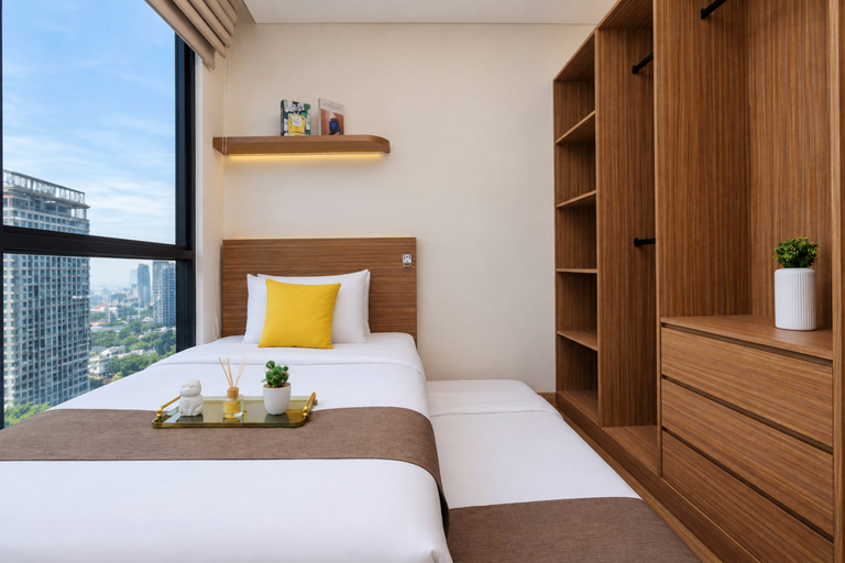 Bedroom 5, Zen Living in 2BR at Apartment Ciputra World 2 By Travelio, Jakarta Selatan
