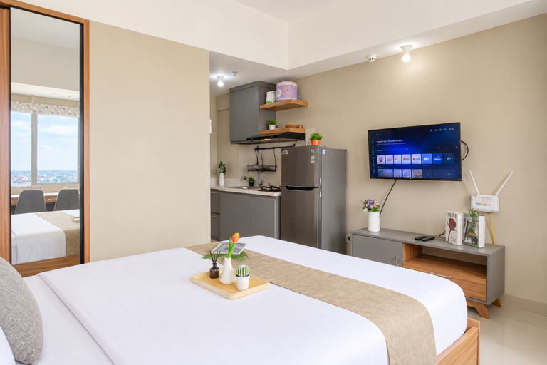 Bedroom 5, Strategic and Functional Studio at Apartment LRT City Jatibening By Travelio, Bekasi