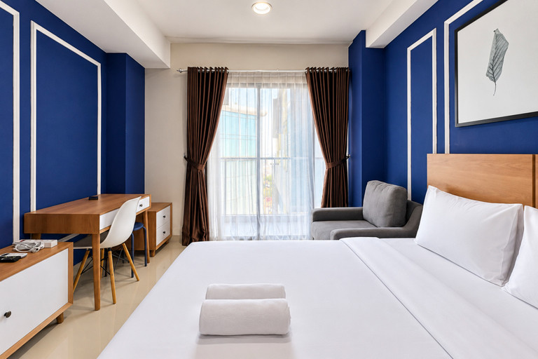 Bedroom 3, Effortless Living Studio at Apartment Patraland Amarta By Travelio, Sleman
