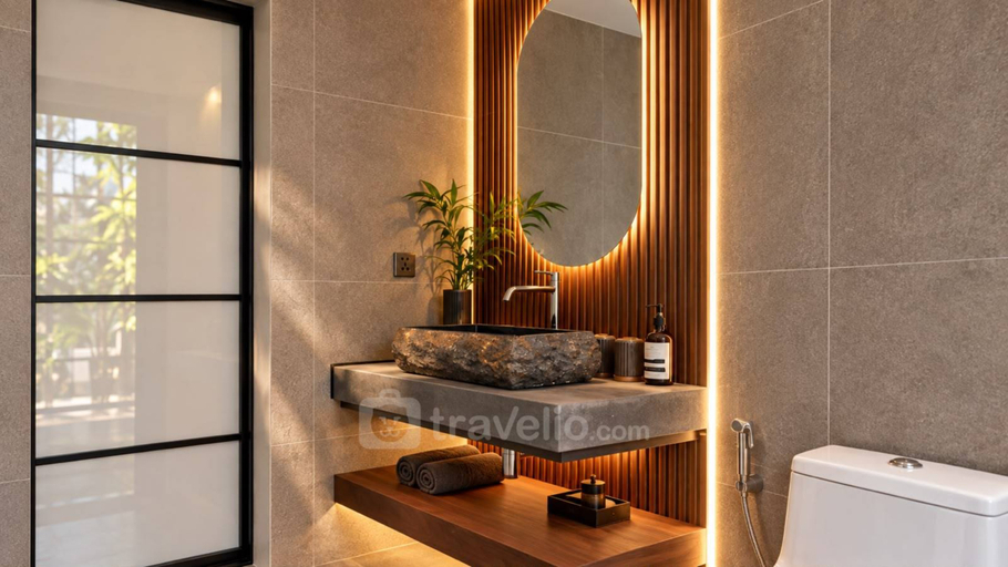 Bathroom 2, Guru Giri Family Studio with Private Pool Villa Yogyakarta, Bantul