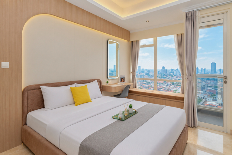 Bedroom 5, Smart and Stylish Studio at Apartment Menteng Park By Travelio, Central Jakarta