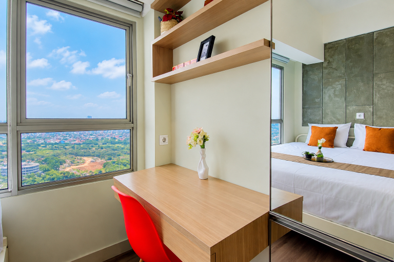 Bedroom 2, Comfortable Studio at Springlake Summarecon Apartment near Mall By Travelio, Bekasi