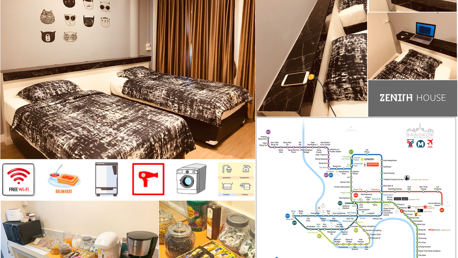 Bedroom, ZENITH HOUSE, Khlong Toey
