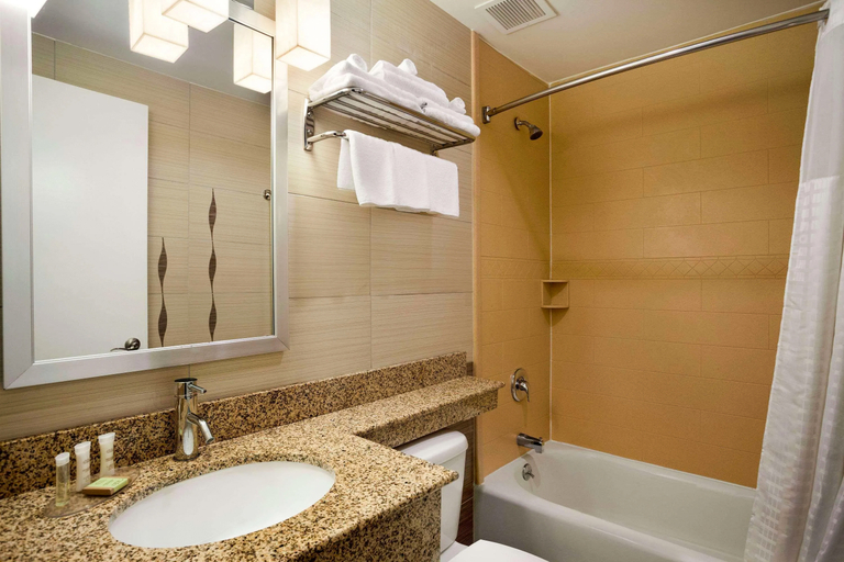 Bathroom, Super 8 by Wyndham Bronx, New York