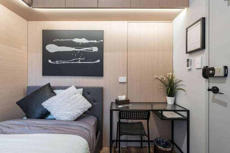 Bedroom 2, 1 Private King Single Bed In Sydney CBD Near Train UTS DarlingHar&ICC&C hinatown - ROOM ONLY, Sydney