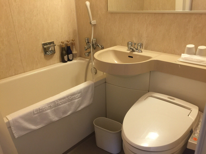 Bathroom 4, Library Hotel Higashi Nibancho, Sendai