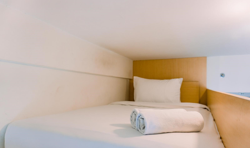 Bedroom 3, Homey and Modern Studio Apartment at Akasa Pure Living BSD By Travelio, Tangerang Selatan