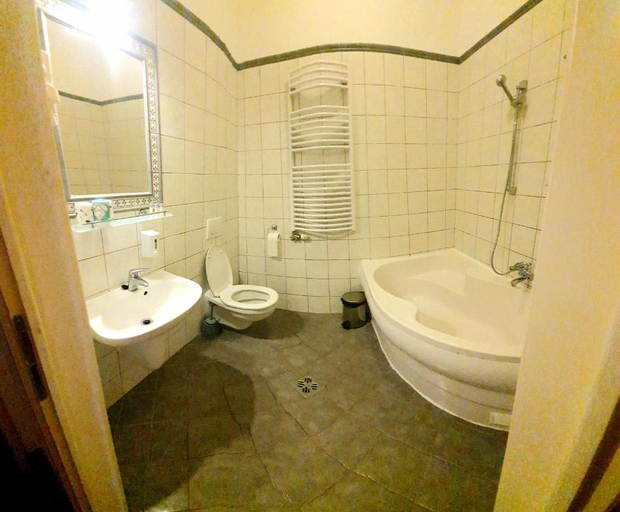 Bathroom, 100 Eves Fogado, Szeged