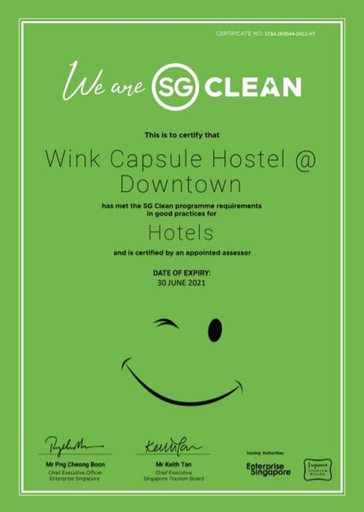 Wink Capsule Hostel @ Downtown, Singapore
