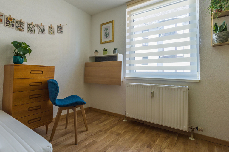 Bedroom 3, Urban Jungle Designer Apartment, Mannheim
