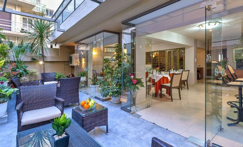 Public Area 3, Leonidas Hotel & Apartments, Crete