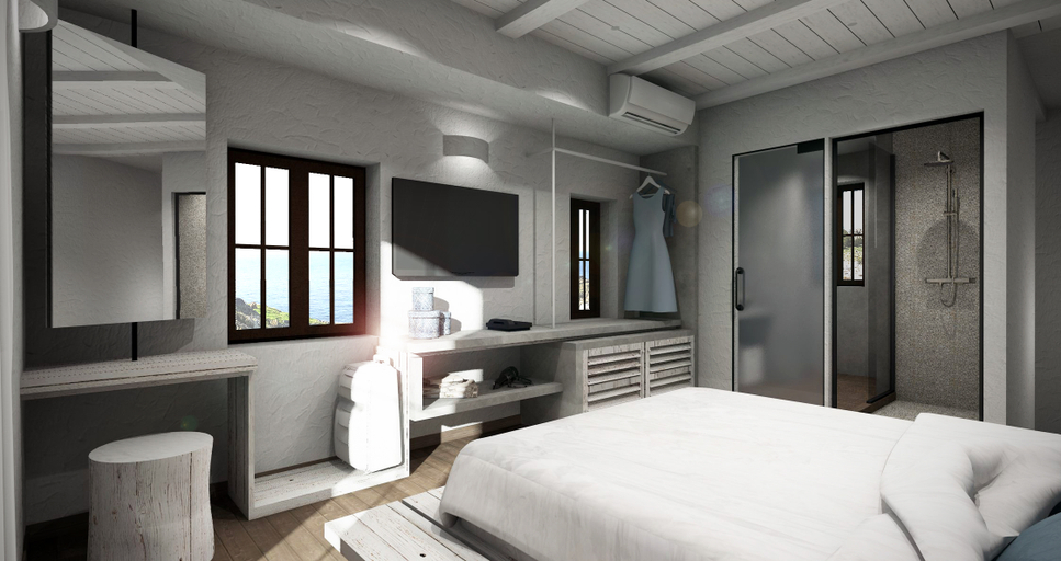 Bedroom 3, Del Mar Studios, South Aegean