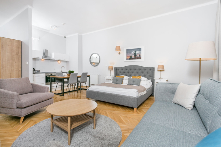 Bedroom, Barbican House Apartments, Kraków City