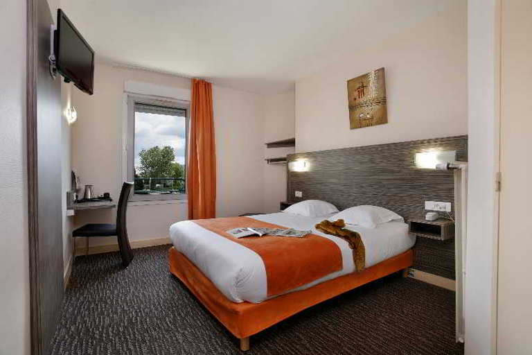 Bedroom, The Originals City, Hôtel L'Acropole Saint-Etienne, Loire