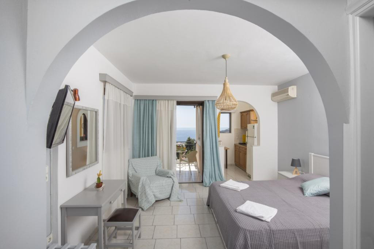 Bedroom 3, Pefkides Aegina Apartments, Attica