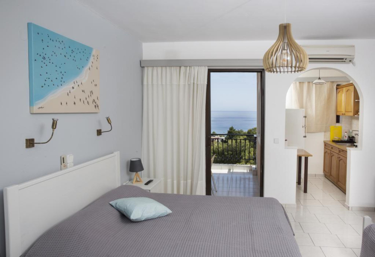 Bedroom 2, Pefkides Aegina Apartments, Attica