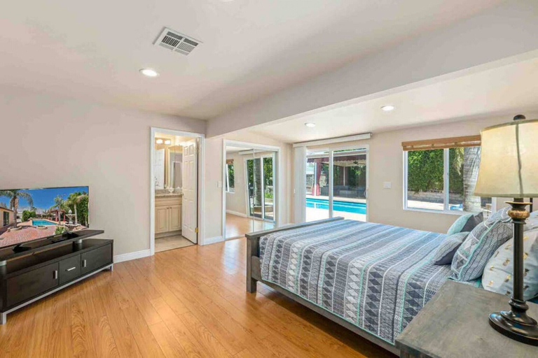 Bedroom 3, 6BR Palm Springs Pool Home by ELVR -3097, Riverside