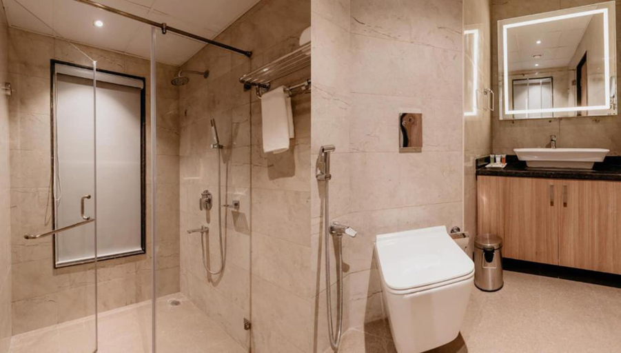 Bathroom 5, Velvette Hotel, Bangalore