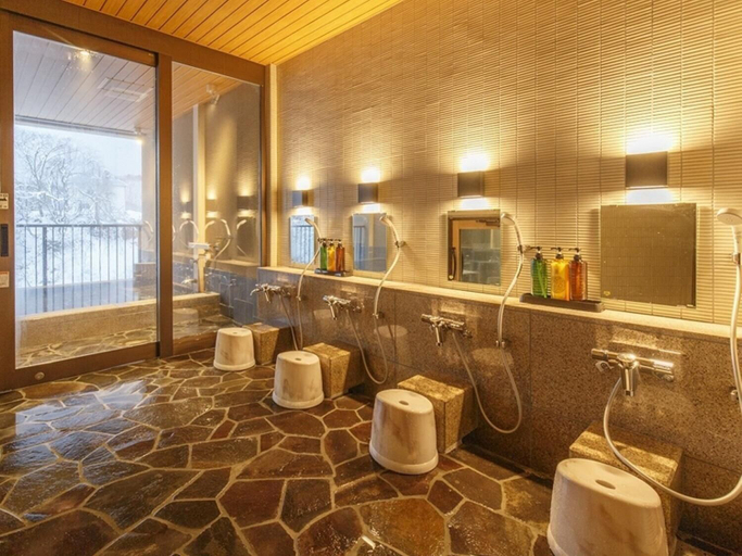 Bathroom 4, Ryokan Tairyukaku Iwate Yumoto Onsen, Nishiwaga