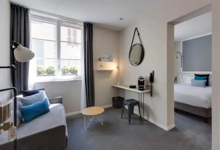 Bedroom 5, Hôtel Les 2 Villas, Calvados