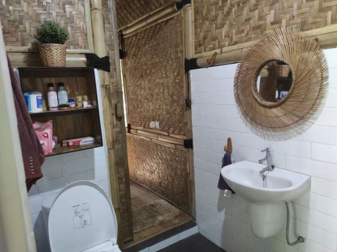 Bedroom, Bamboo House - Saung Cinta Bogor. Romantic cabin for couple, Bogor