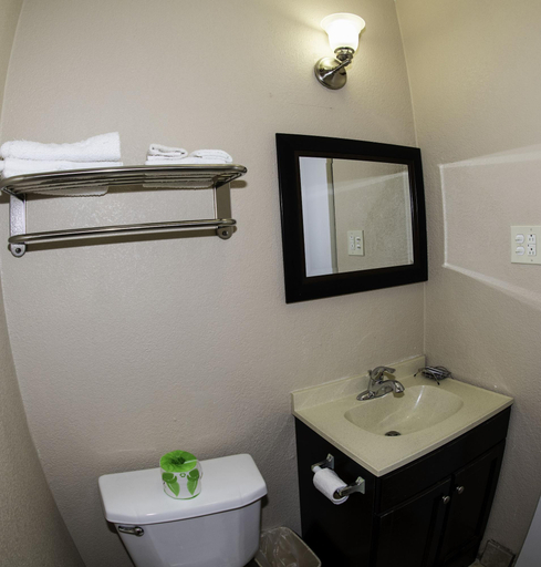 Bathroom 5, Budget Inn, Scurry