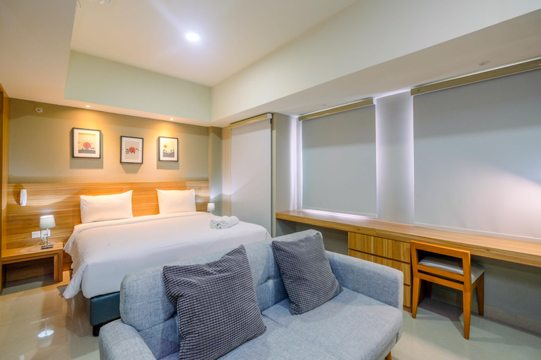 Bedroom 3, Cozy and Spacious Studio Apartment at Mustika Golf Residence By Travelio, Cikarang