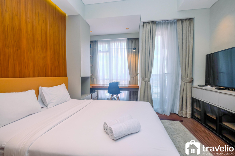 Bedroom 1, Exclusive and Modern Studio at Menteng Park Apartment By Travelio, Central Jakarta