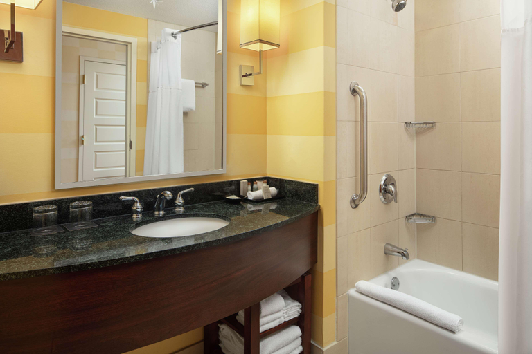Bathroom 5, Hilton Charlotte Airport, Mecklenburg