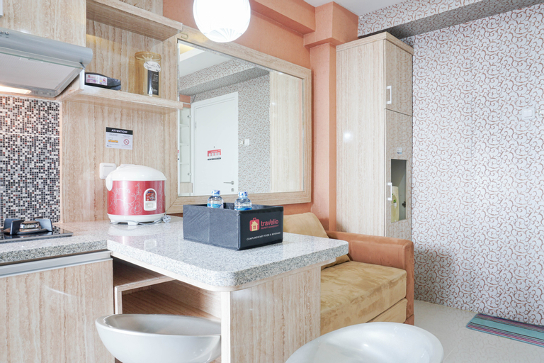 Homey and Fresh 2BR Green Pramuka Apartment By Travelio, Central Jakarta