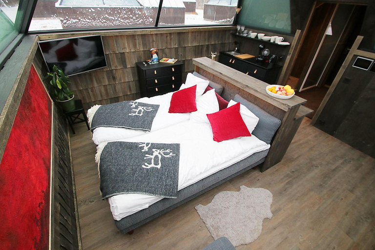 Bedroom 2, Aurora Pyramid Glass Igloos, Lapland