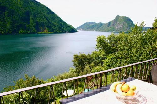 Apartment with garden and dream view of lake and mountains, Lugano