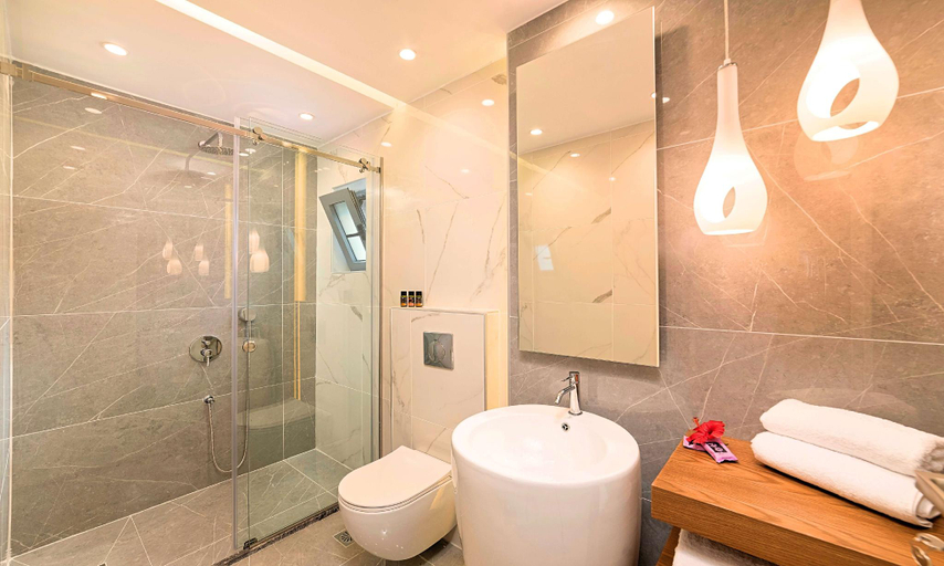 Bathroom 3, Mistral Suite Heated Pool, Crete