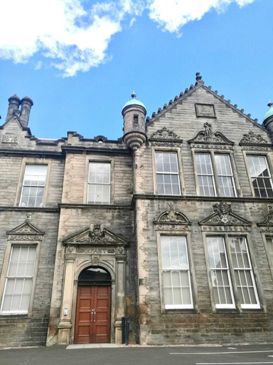 Exterior & Views, Central Mezzanine Apartment in Historic School, Edinburgh