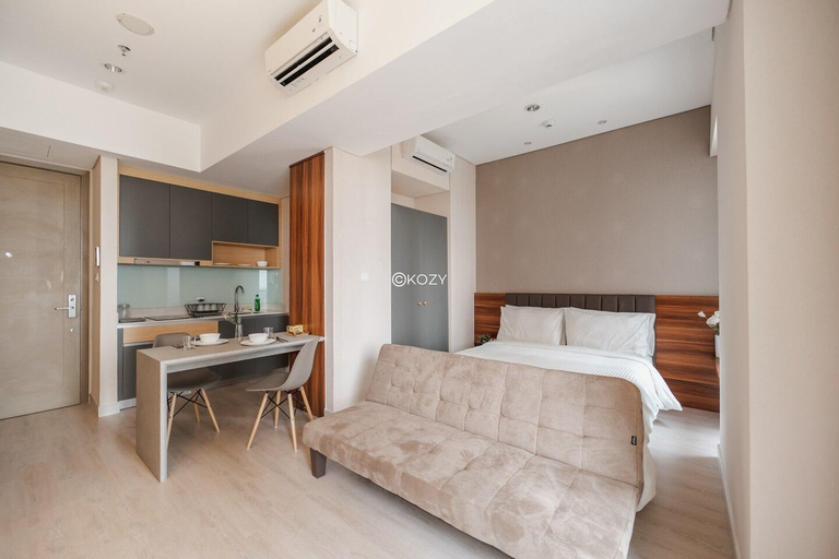Modern 1BR Flat with Pool View at Central Park, Jakarta Barat