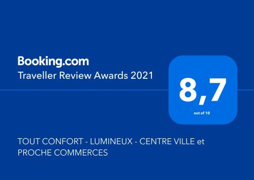 TOUT CONFORT - LUMINEUX - CENTRE VILLE et PROCHE COMMERCES, Charente-Maritime