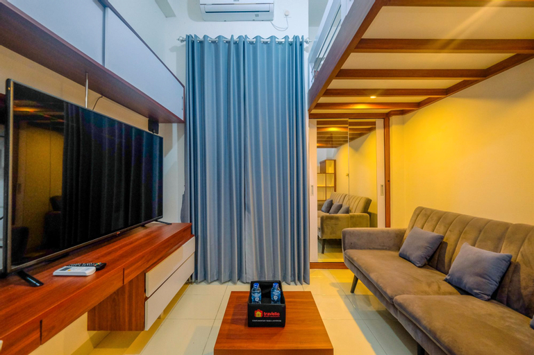 Bedroom 1, Homey and Comfort Living Studio Room at Dave Apartment By Travelio, Depok