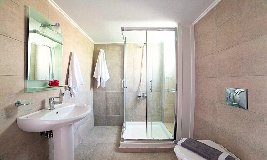 Bathroom 4, Cretan Sunset Villa Heated Pool, Crete