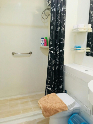 Bathroom, malate bayview mansion comfort studio with balcony, washing, Manila City