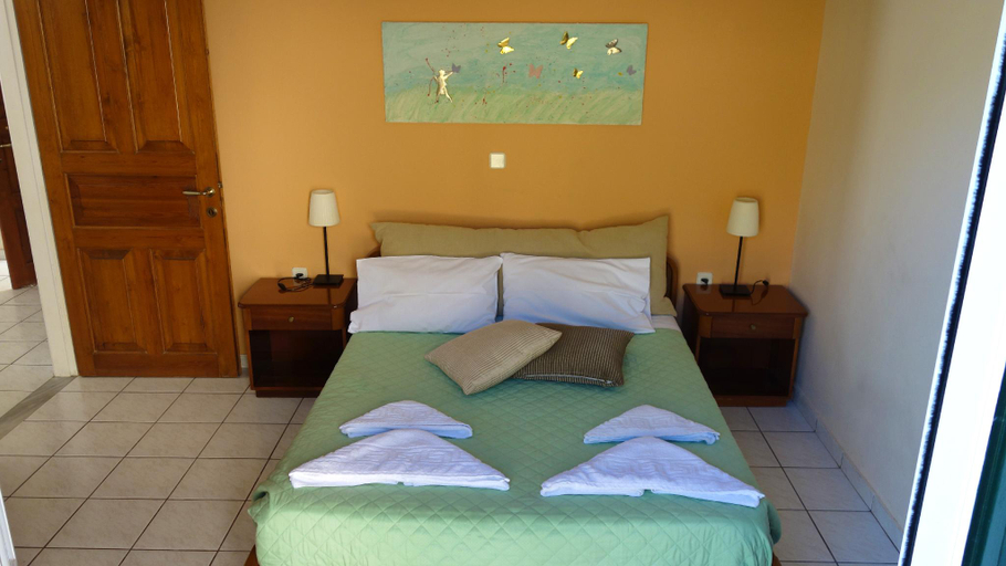 Bedroom 3, Natalia Loft Apartment C with panoramic sea views of Agios Gordios bay, Ionian Islands