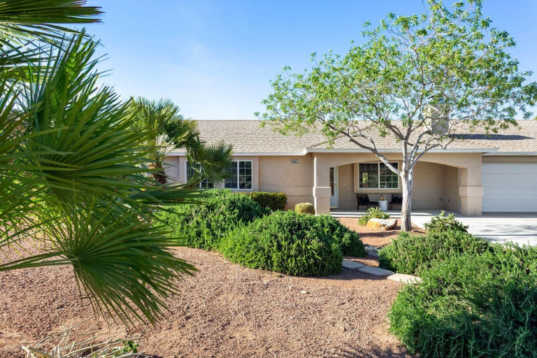 Exterior & Views 2, Desert Bloom - Desert Oasis w Dreamy Backyard & Patio, San Bernardino