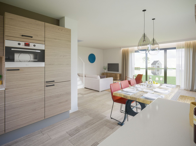 Bedroom, Luxury waterfront villa with wine climate cabinet, Goes