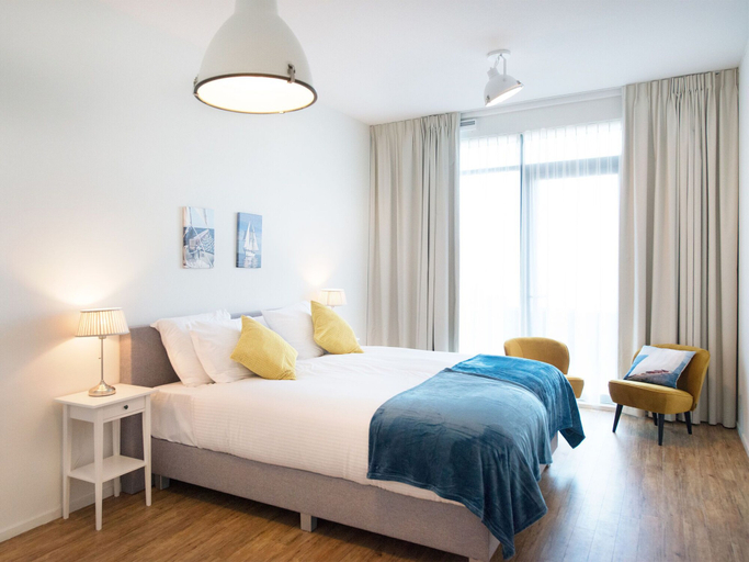 Bedroom 2, Modern harbor-view apartment in Scheveningen, Den Haag