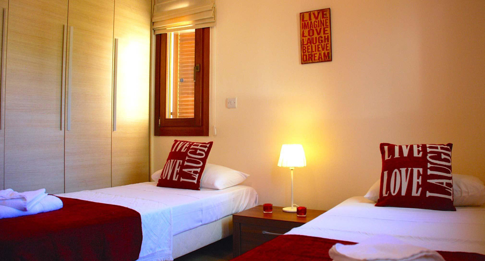Bedroom 3, Pool side ground floor apartment 'BF02' - Theseus Village, Aphrodite Hills Resort.