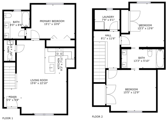 Bedroom 1, Hart Street 8 - Hart Suite 8, Davidson